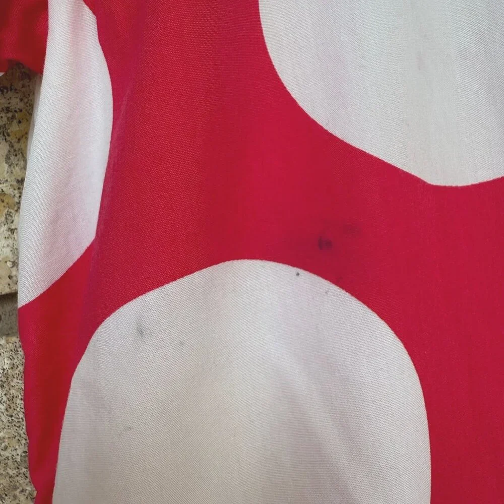 size 9-10 Yrs Mini Boden Polka Dot Kids Dress With Pockets Red & White Short Sle